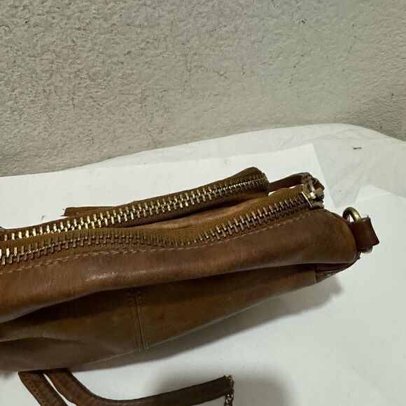 Anthropologie Kelsi Dagger Brown Crossbody Purse chain strap - Picture 6 of 9